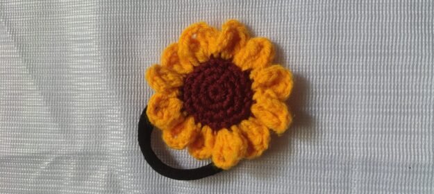 Sunflower hair tie