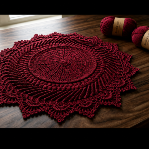 Handmade Crochet Lace Table Mat / Center Table Doily