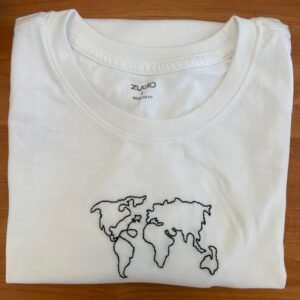 Hand-embroidered T-shirt
