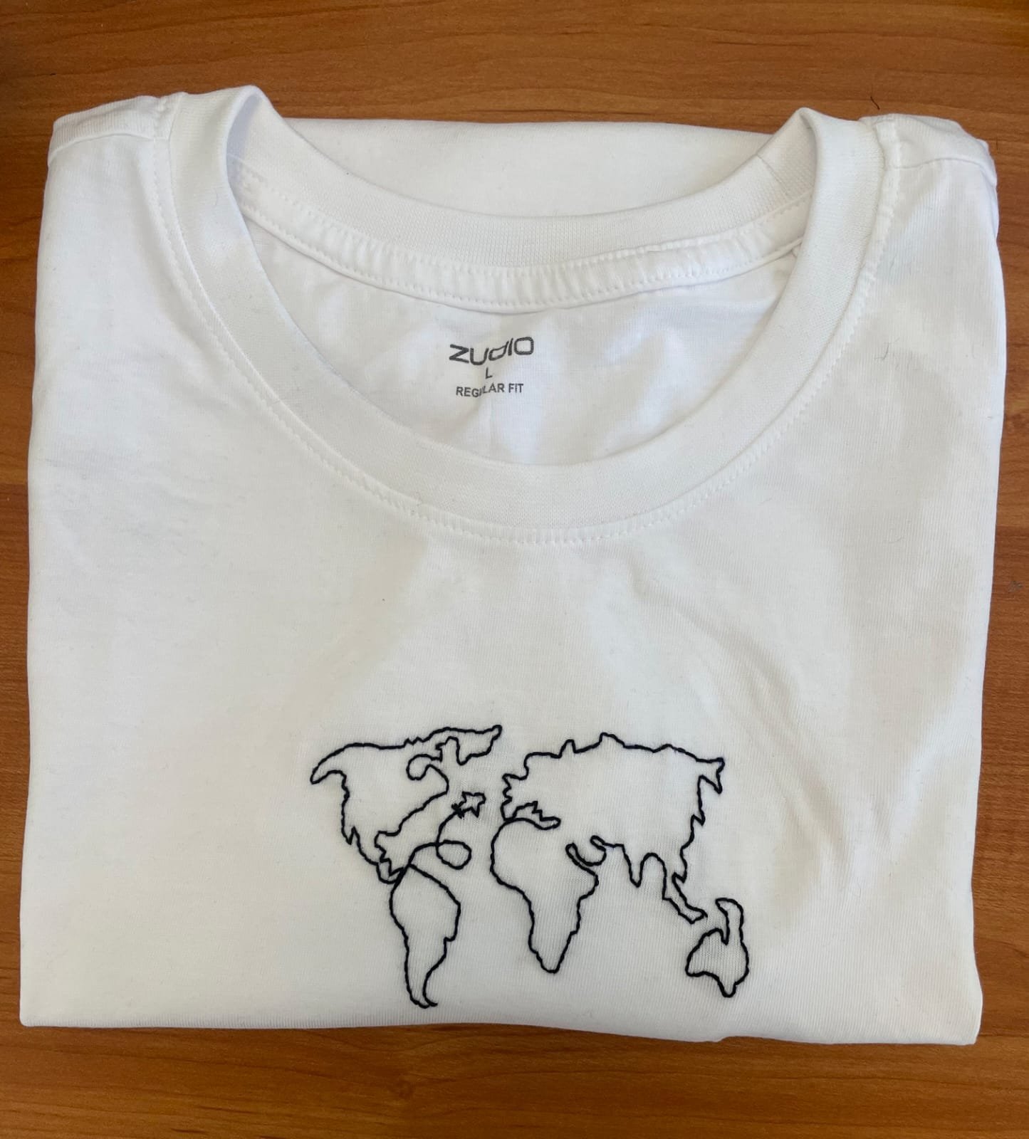 Hand-embroidered T-shirt