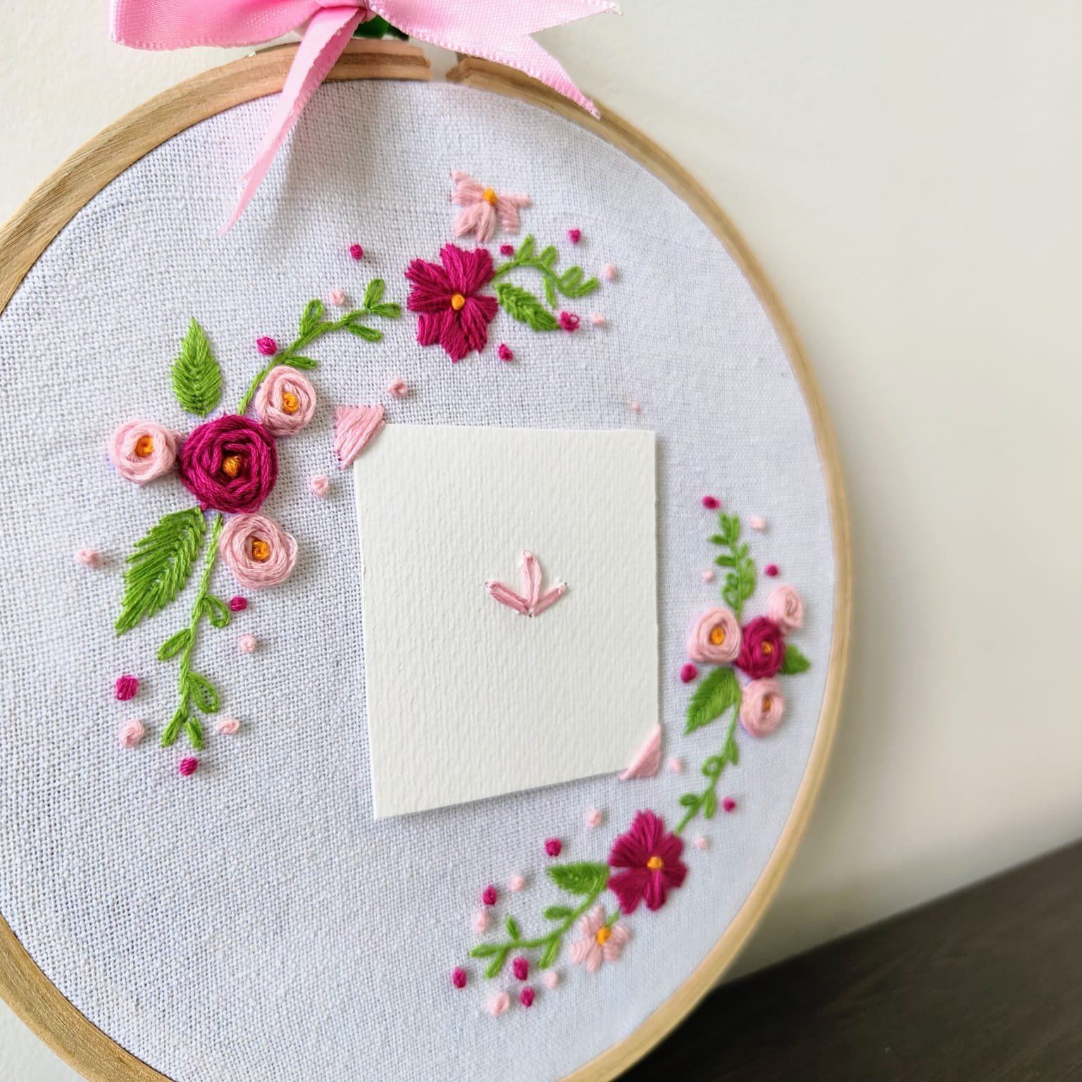 Hand-embroidered Photo Frame Hoop - Image 3