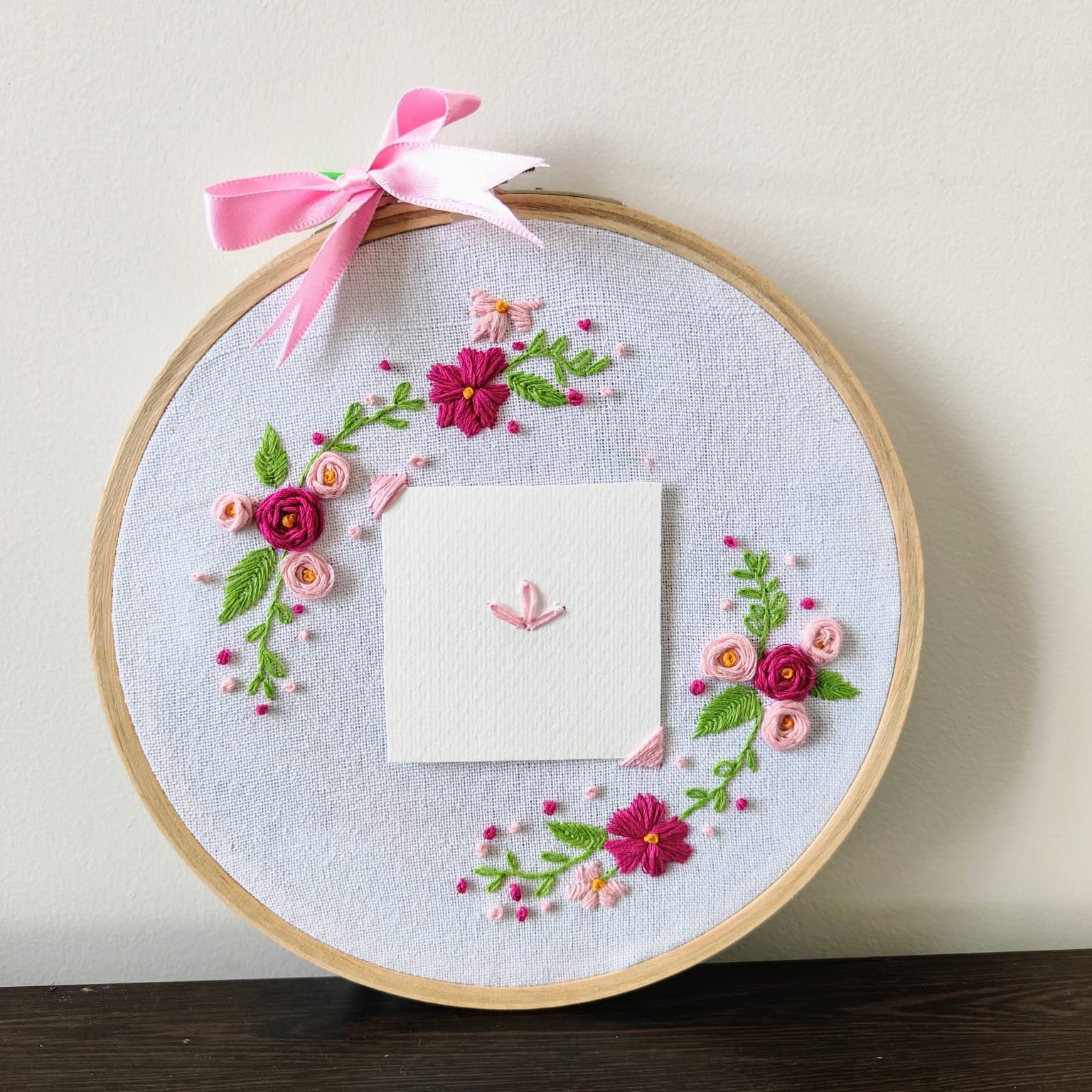 Hand-embroidered Photo Frame Hoop - Image 2