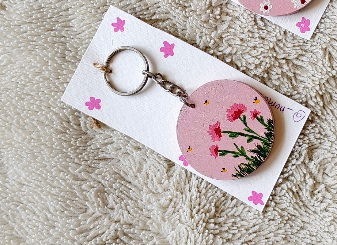 Hand-Painted MDF Keychain - Image 4