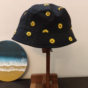 Hand-Embroidered Bucket Hat