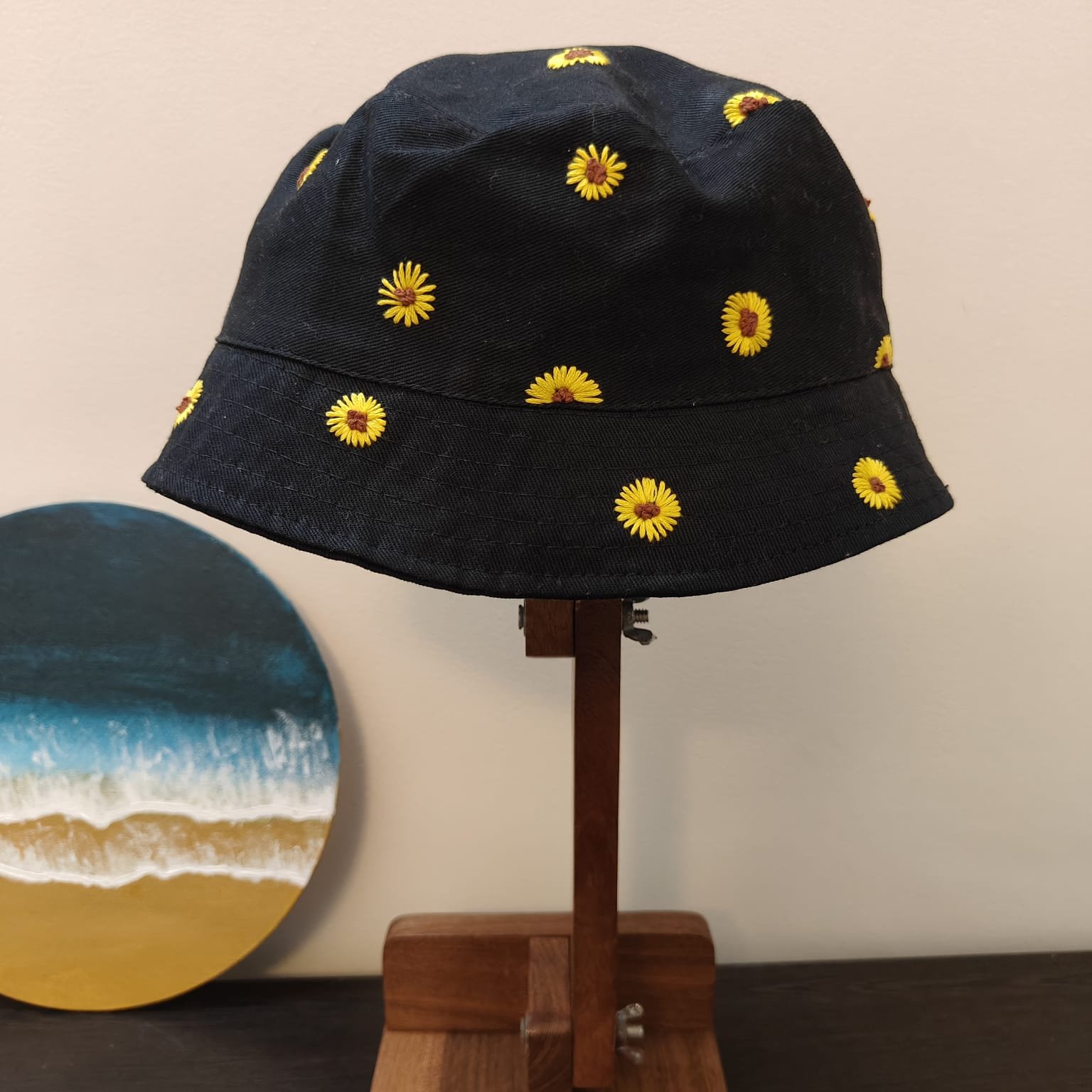 Hand-Embroidered Bucket Hat