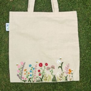 Hand-Embroidered Tote Bag