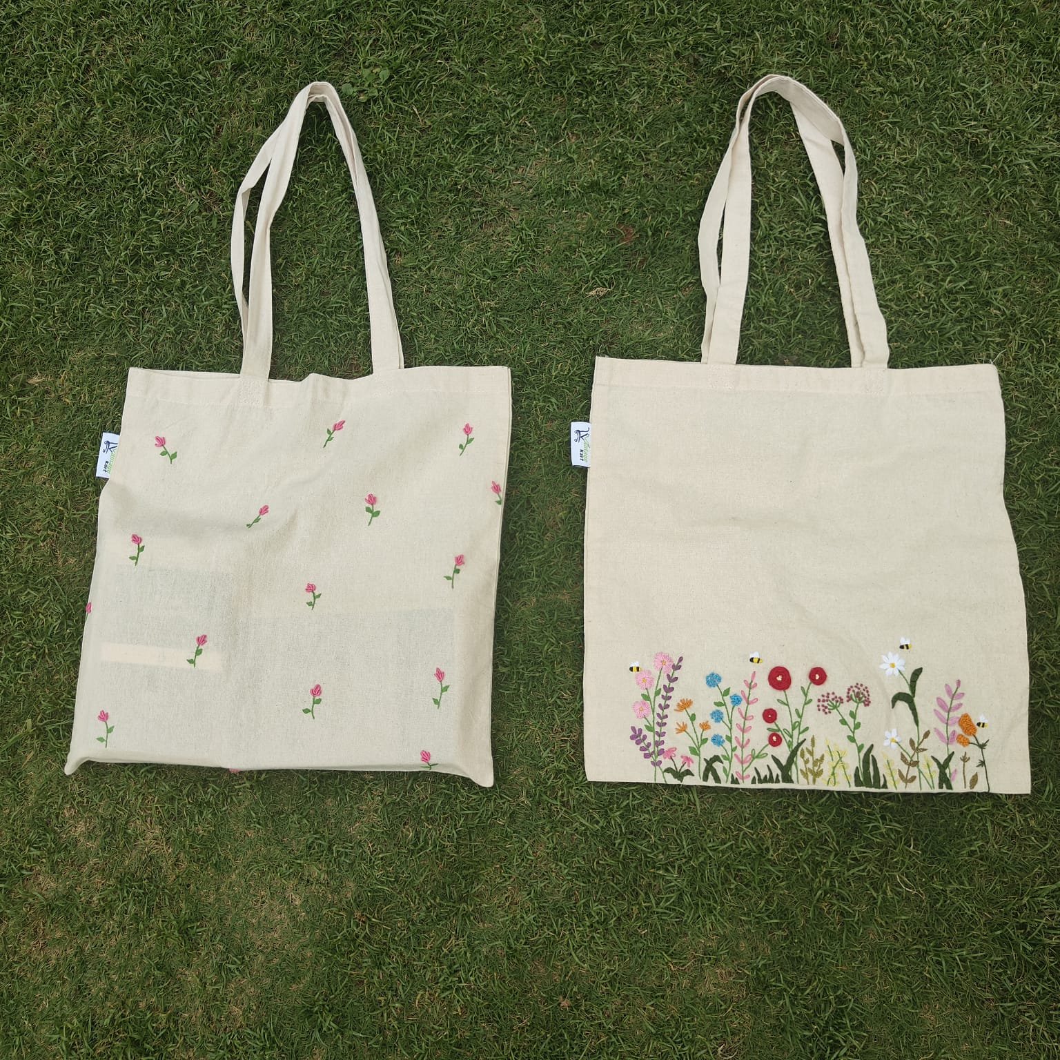 Hand-Embroidered Tote Bag - Image 4