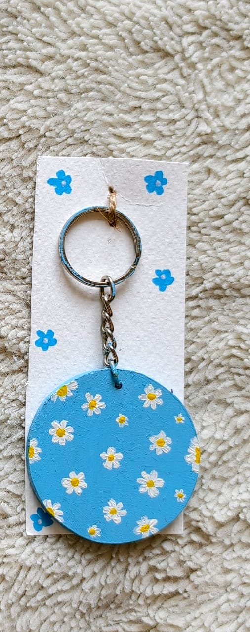 Hand-Painted MDF Keychain - Image 2