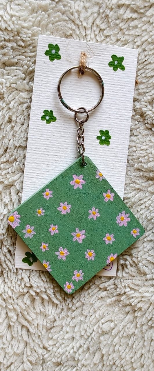 Hand-Painted MDF Keychain - Image 2