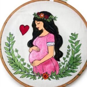 Hand painted hoop art
