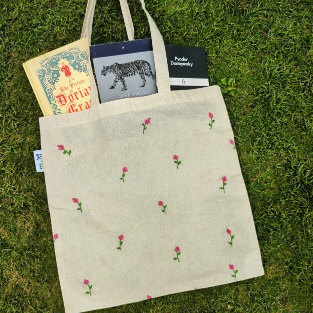 Hand-Embroidered Tote Bag
