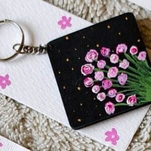 Hand-Painted MDF Keychain