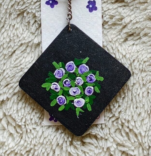 Hand-Painted MDF Keychain