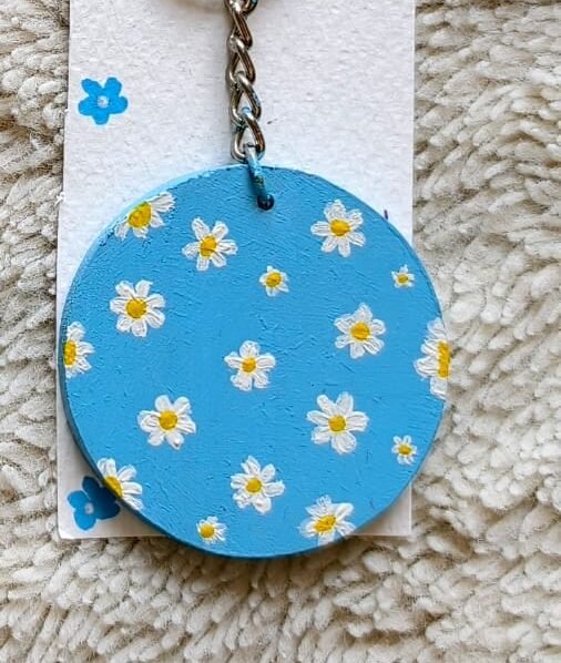 Hand-Painted MDF Keychain