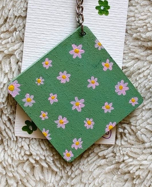 Hand-Painted MDF Keychain